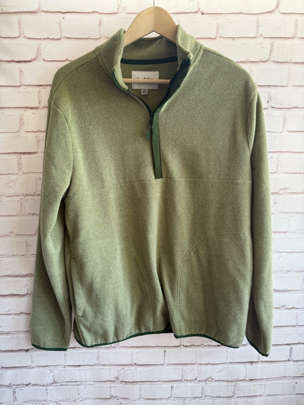 Goodfellow & Co Olive Green Half-Zip Fleece Pullover